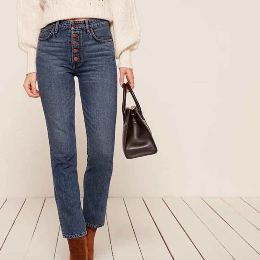 Reformation Winona Button Fly Jeans